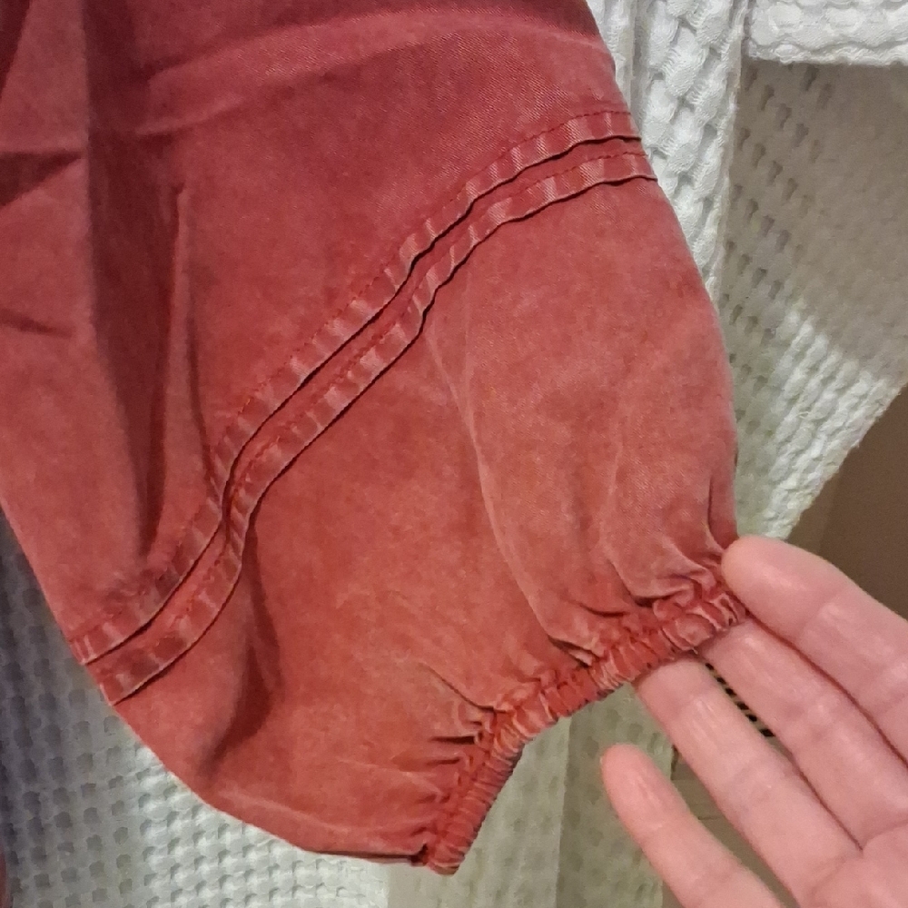 Ruby Rd. Rust Artisan Embroidered Button-Up Blous… - image 6